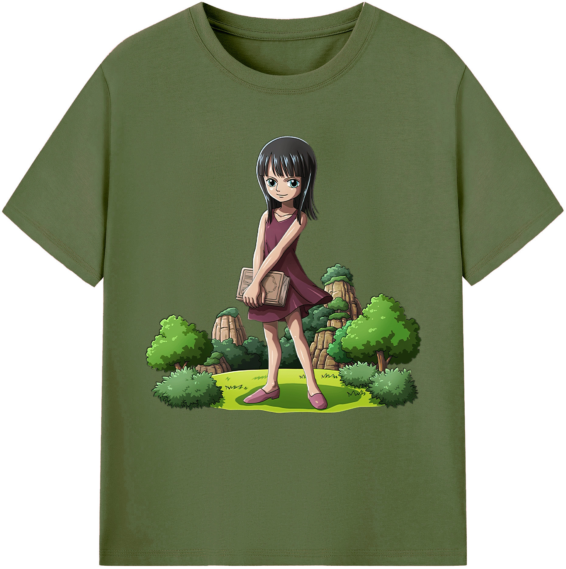 ワンピース ニコ・ロビン ONE PIECE Nico Robin 綿100％半袖Tシャツ（フロントプリント）